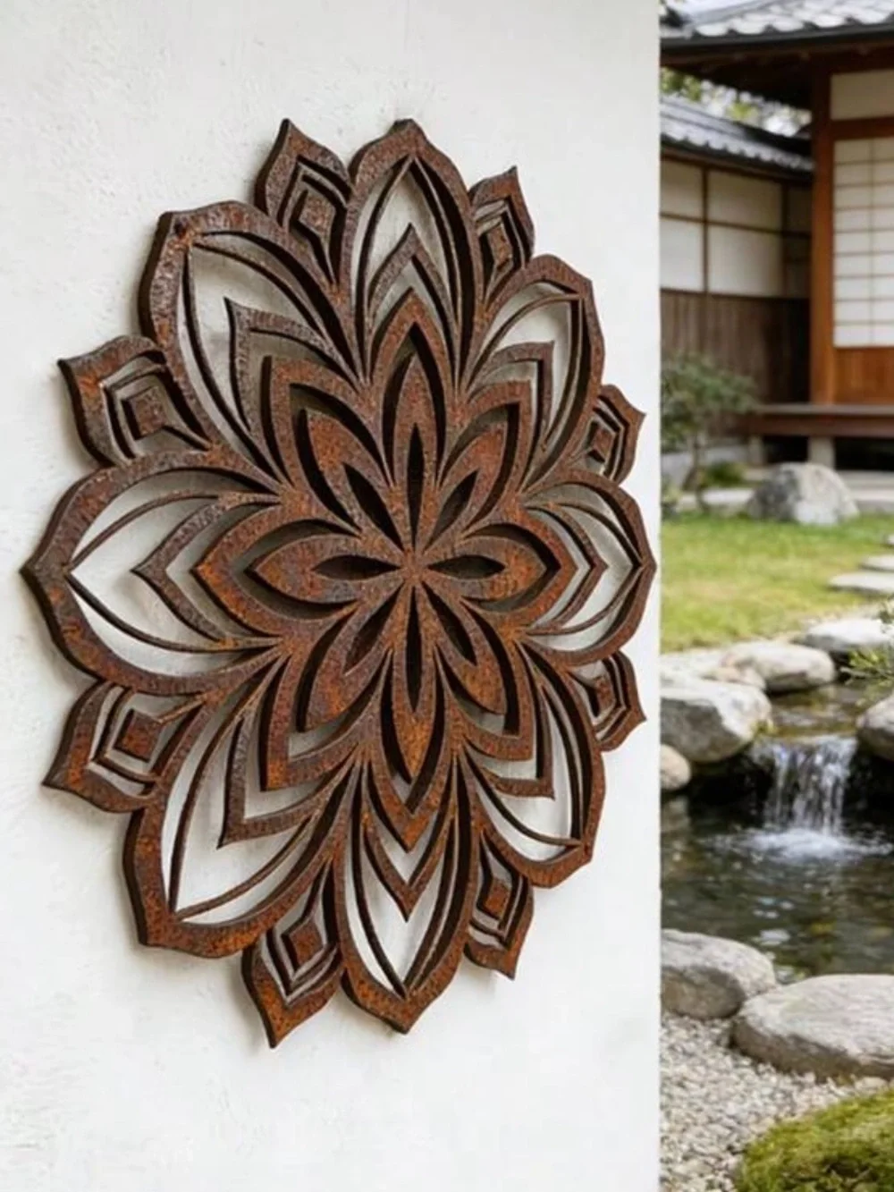 Rustic Bronzed Boho Mandala Wall Decor NEW 🏷️